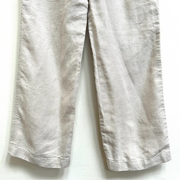 Charter Club Katherine Fit 100% Linen Straight Leg Cream Pants, Size 8 Petite - Picture 8 of 11